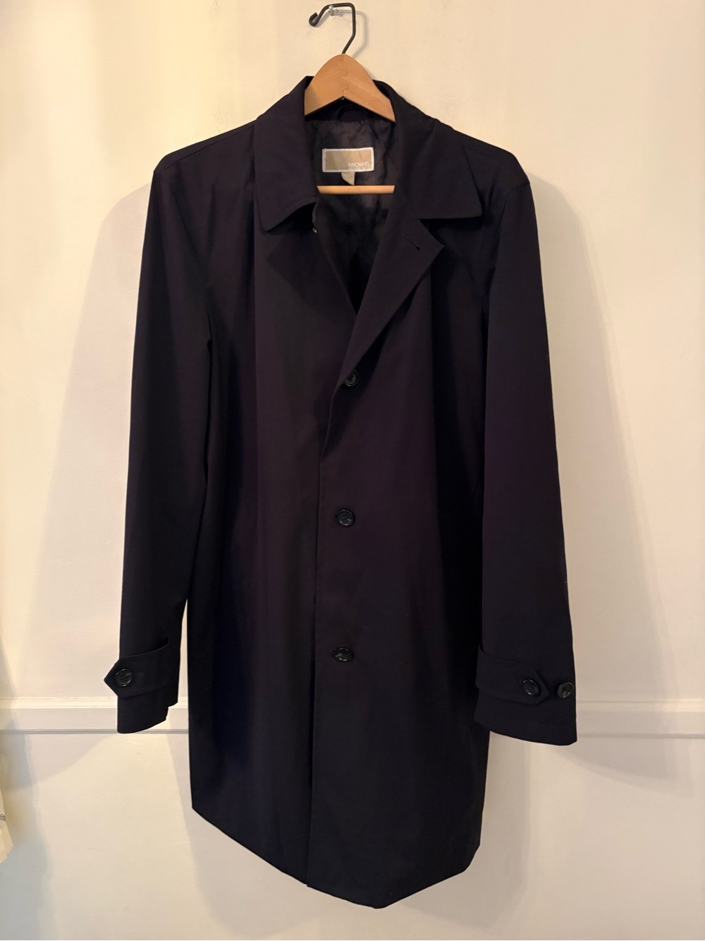 Michael Kors Men’s All Weather Rain/Trench Coat-Black-Sz 42R -NWOT